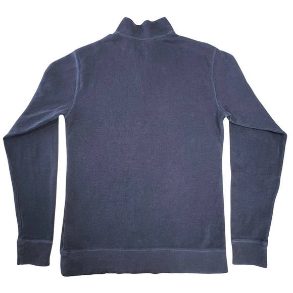 Carhartt Quarter Zip Relaxed Fit Long Sleeve Pullover Cotton Navy Blue Small S - Picture 7 of 15